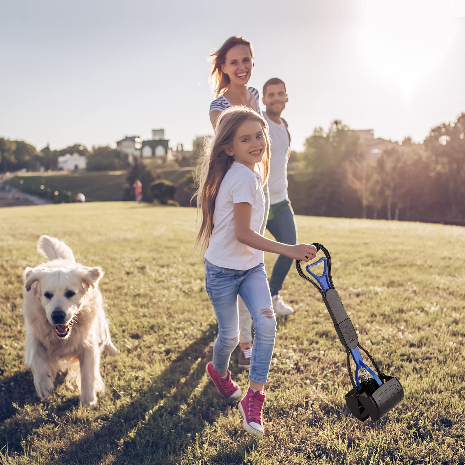 PPOGOO recogedor de excrementos gran capacidad para mascotas grandes