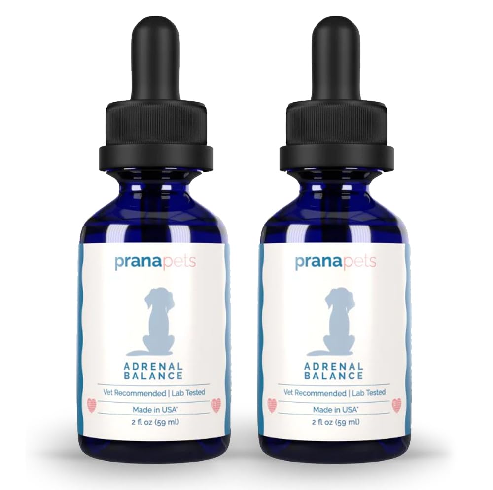 PranaPets Adrenal Balance gotas: dosis diaria fácil para perros.