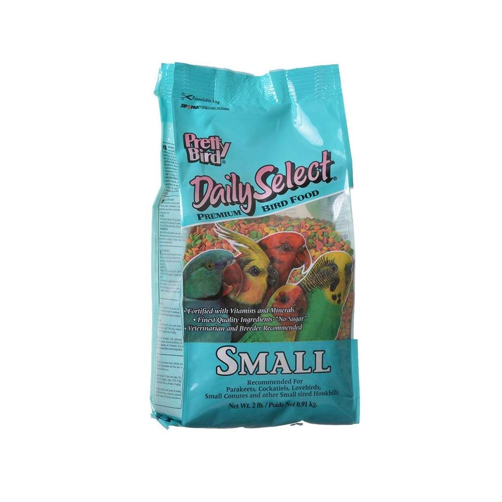 Pretty Bird BPB78116 alimento diario premium para aves pequeñas, bolsa de 5 libras, nutrición equilibrada.