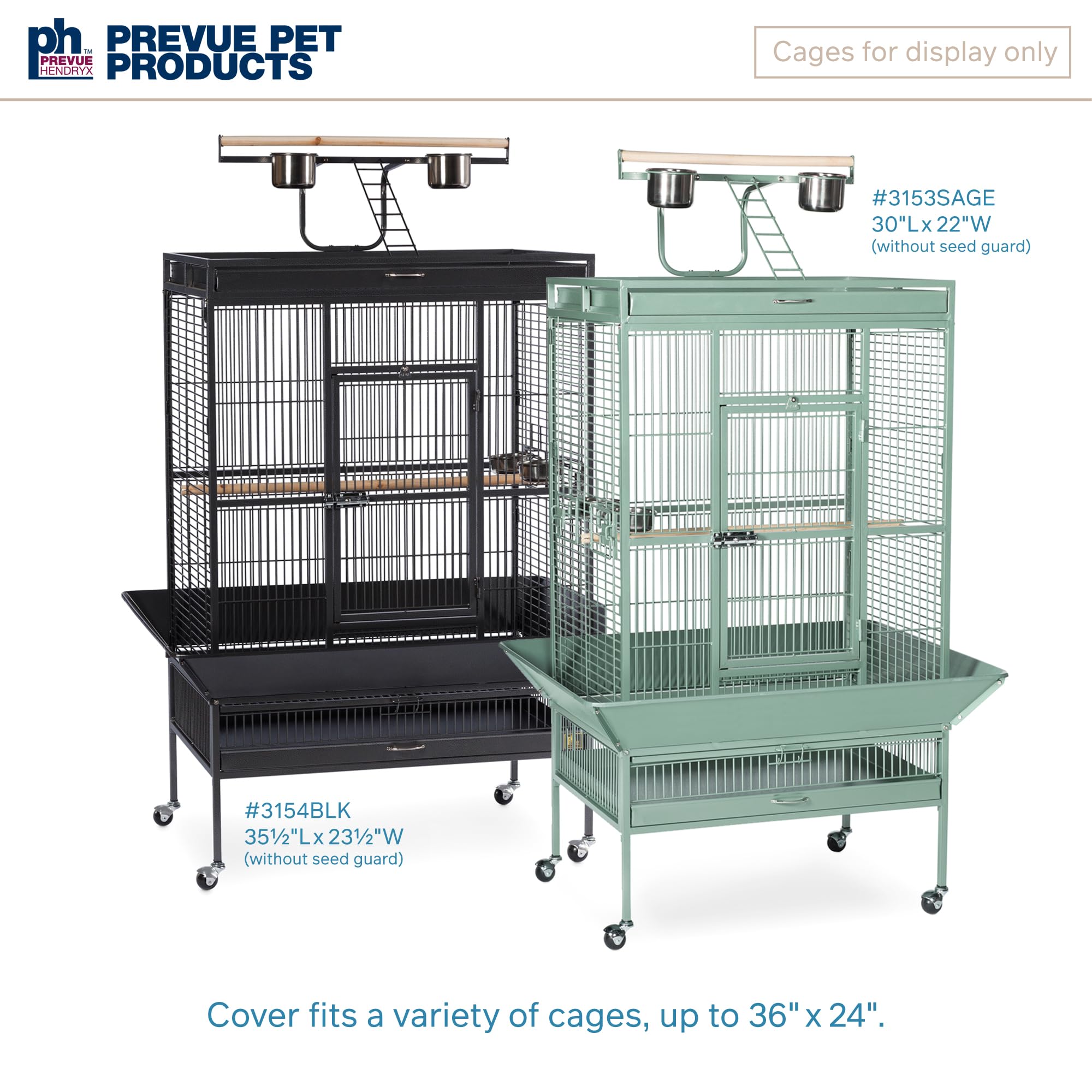Cobertor PH Prevue Hendryx para aves medianas y grandes reduce estímulos visuales.