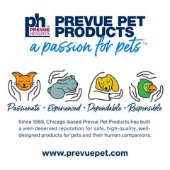 Prevención de derrames con la copa colgante de Prevue Hendryx para jaulas.