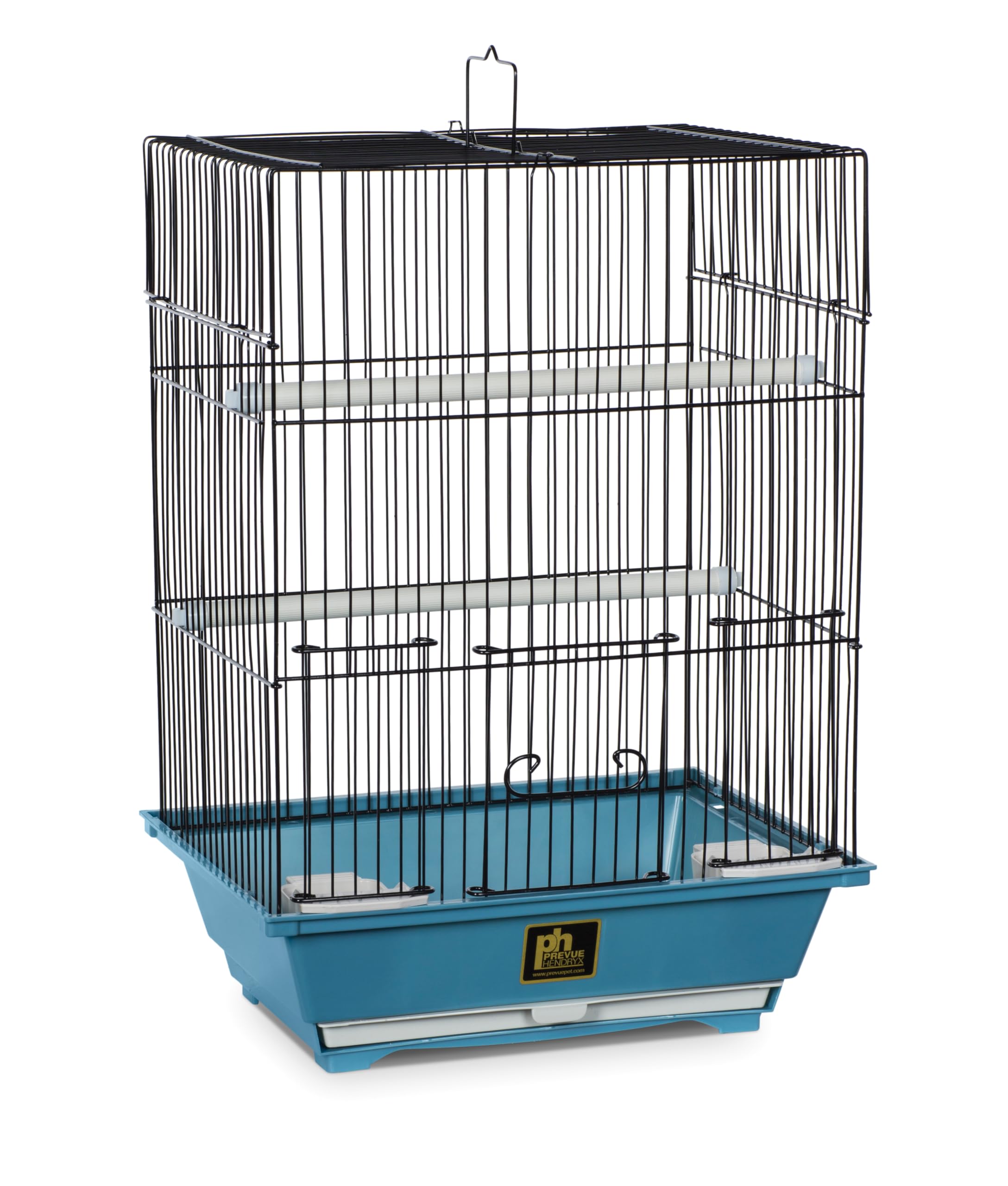 Prevue Pet Products jaula aves pequeñas azul frontal, ideal para viaje o casa.