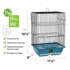 Prevue Pet Products jaula aves pequeñas azul interior removible, fácil limpieza.