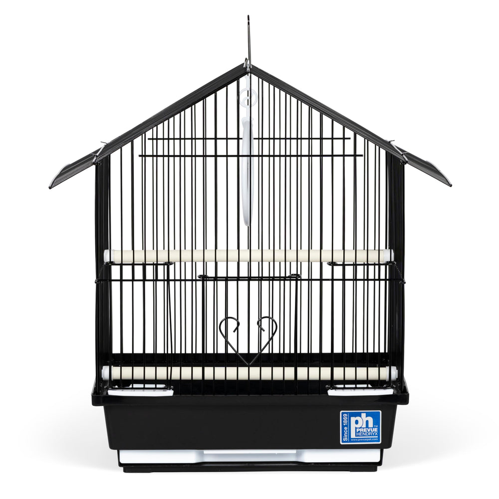 Parakeet Manor de Prevue: dos tazones plásticos para comida y agua al alcance
