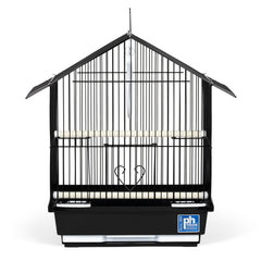 Parakeet Manor de Prevue: dos tazones plásticos para comida y agua al alcance