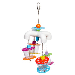 Sink 'n Seek de Prevue, juguete para aves medianas, estimula el forraje y la exploración