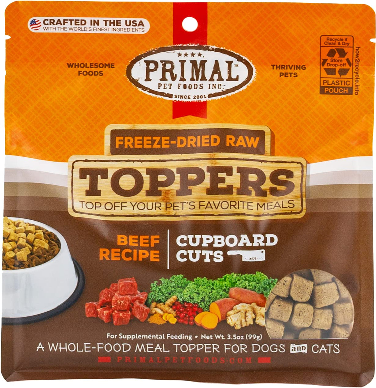 Primal complemento para perros con res liofilizado, ideal para entrenamiento