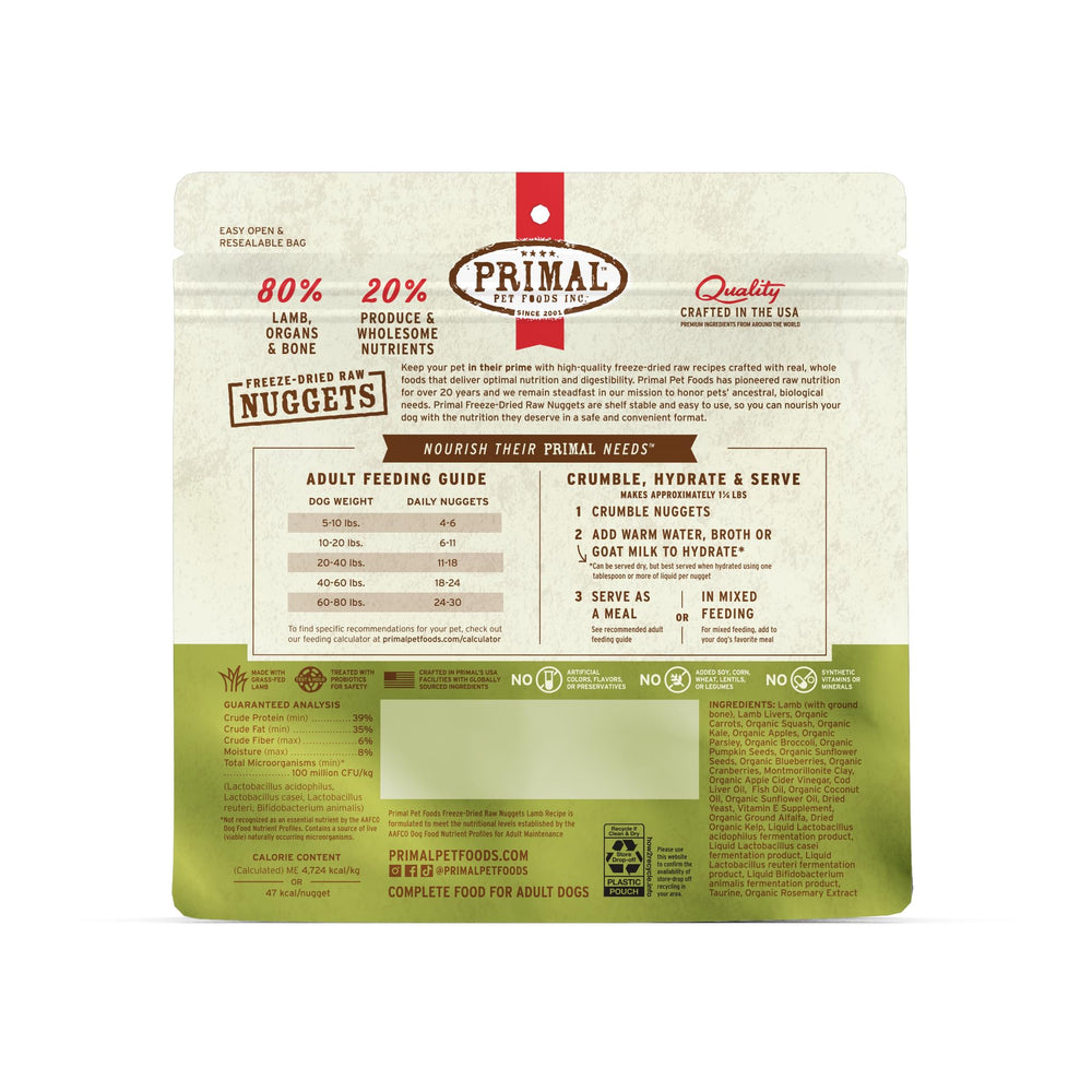 Primal croquetas de cordero: ingredientes reales y sin aditivos