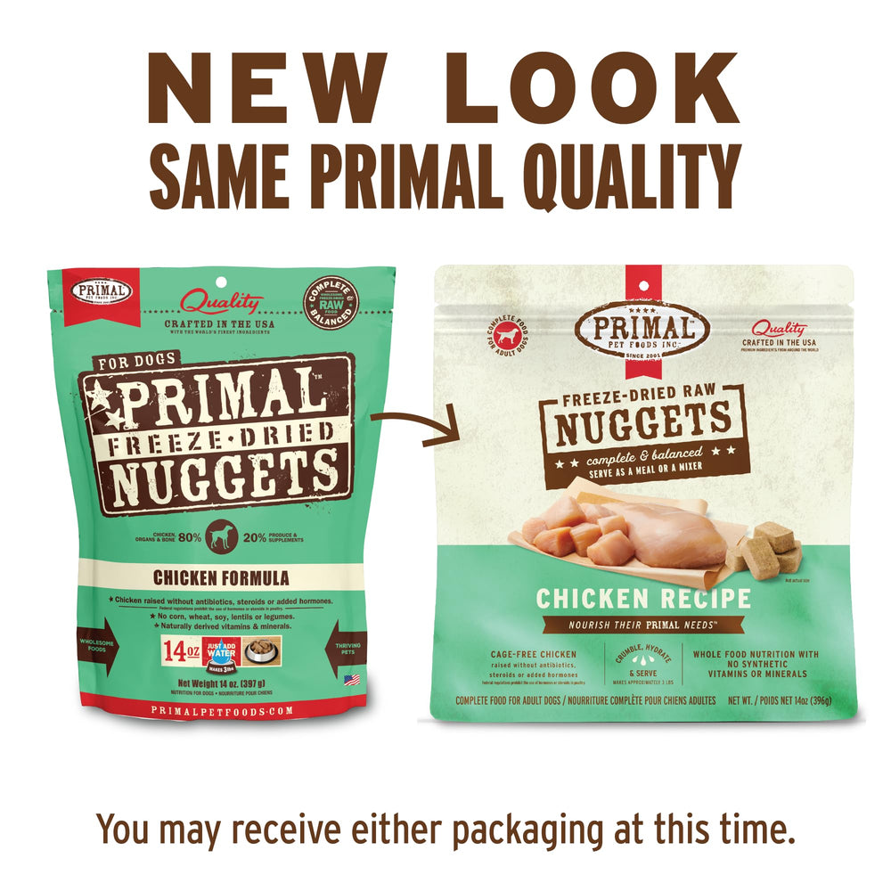 Primal Pet Foods: trozos liofilizados de pollo para complemento nutritivo