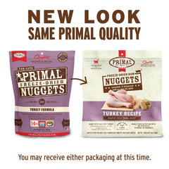 Primal Pet Foods bocados pavo en bolsa: crujientes para servir fácilmente