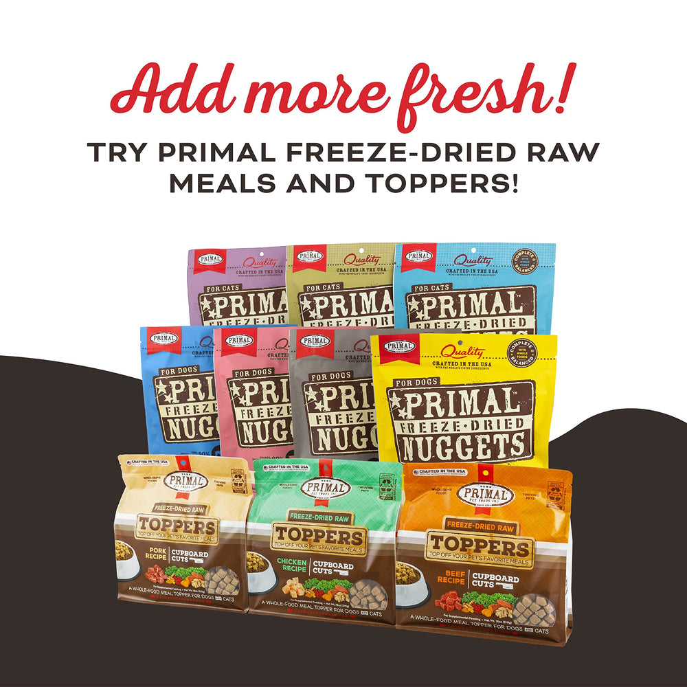Primal Pet Foods sin colorantes artificiales: sabor natural.