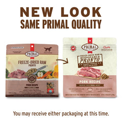 Primal Pronto Nuggets ingredientes naturales con frutas y verduras orgánicas certificadas.