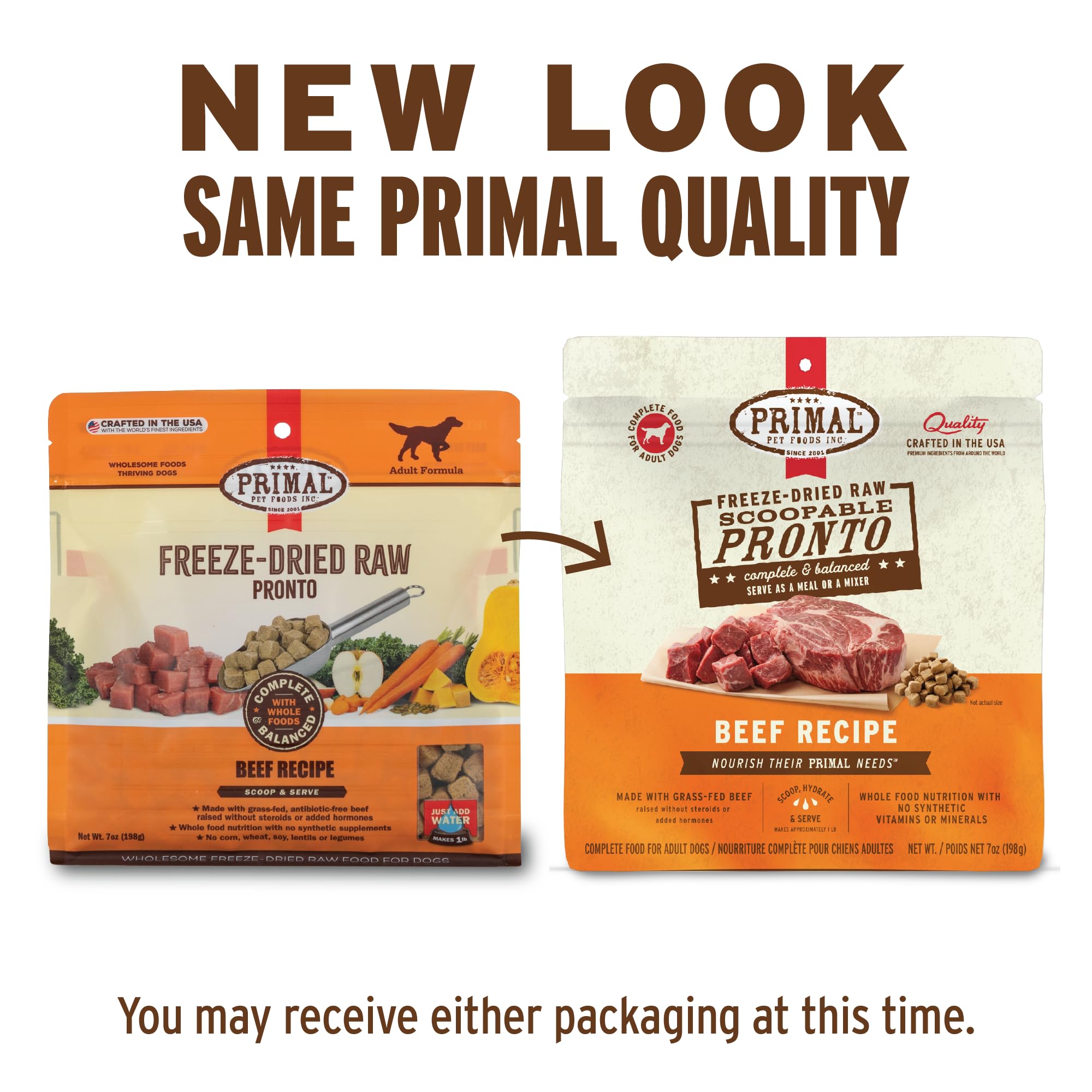 Primal Pronto Mini Nuggets servido como comida completa y equilibrada
