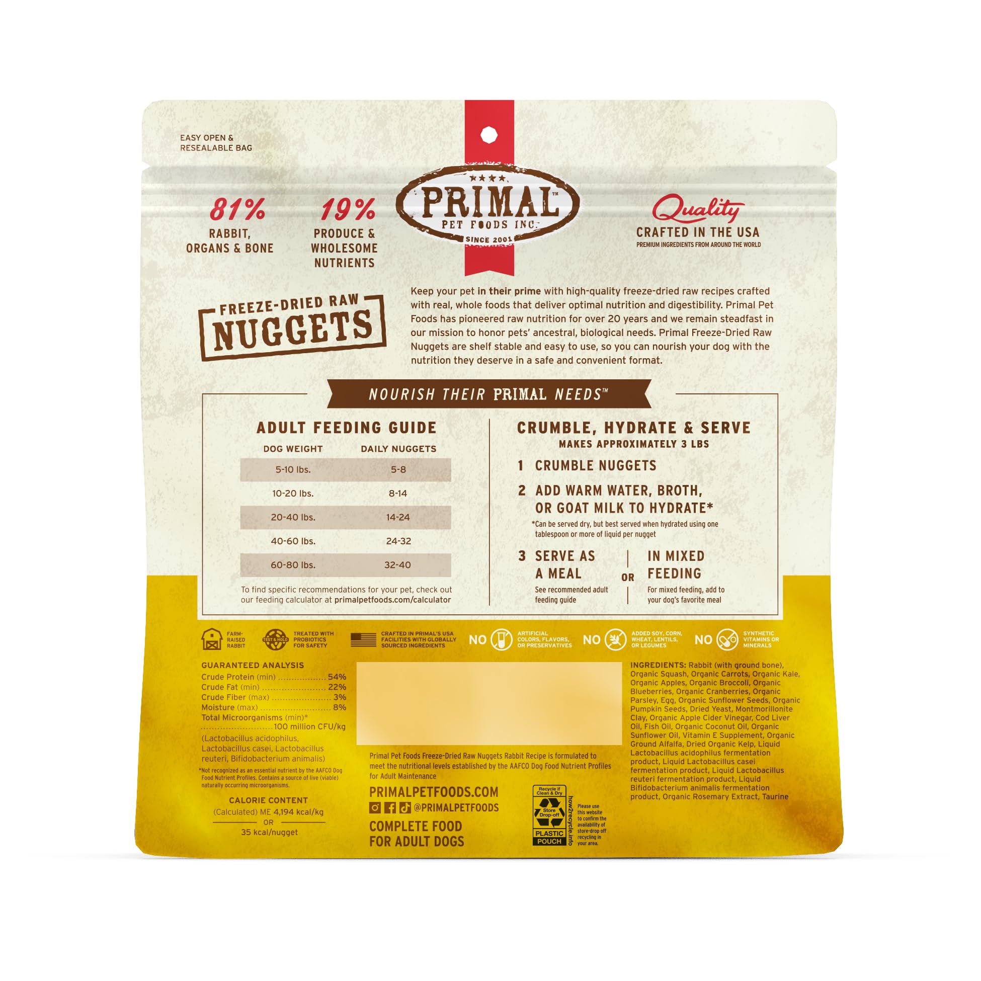 Primal textura crujiente para servir, ideal como snack o complemento