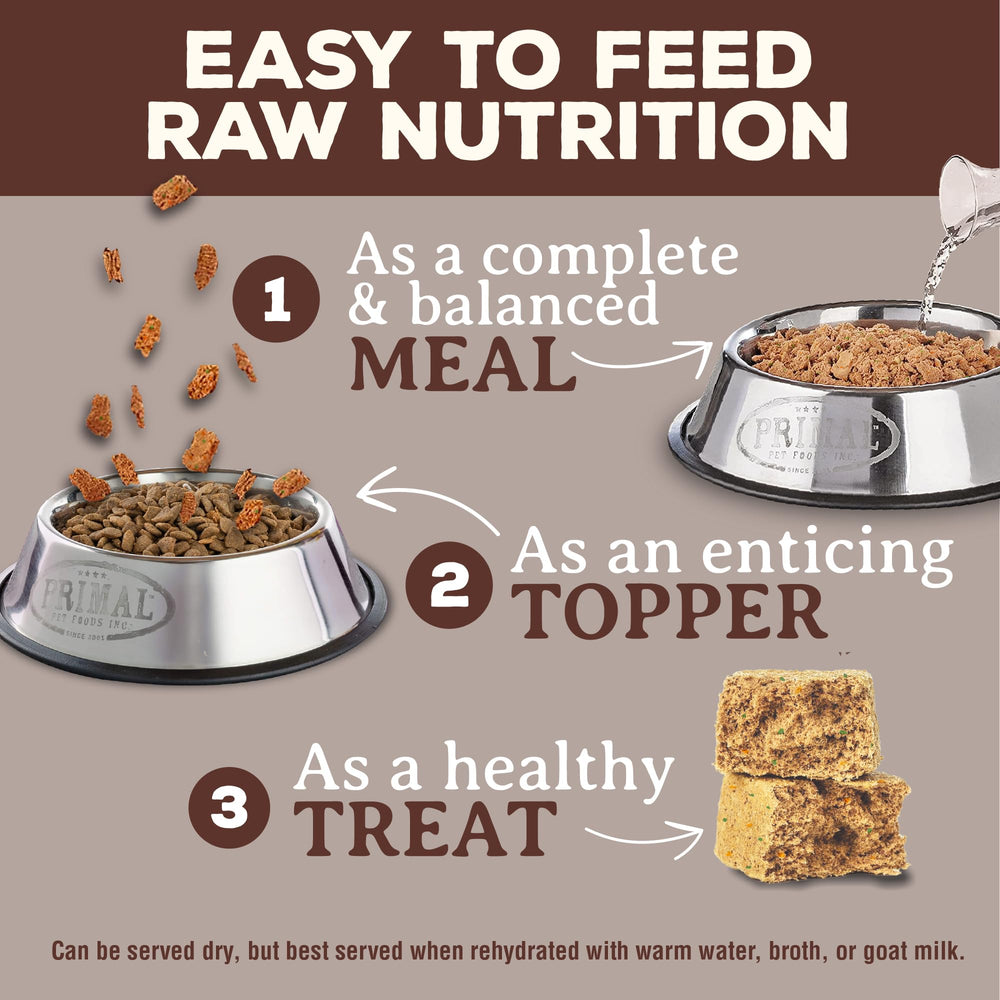 Primal Venison Nuggets hechos en EE. UU. con ingredientes reales.