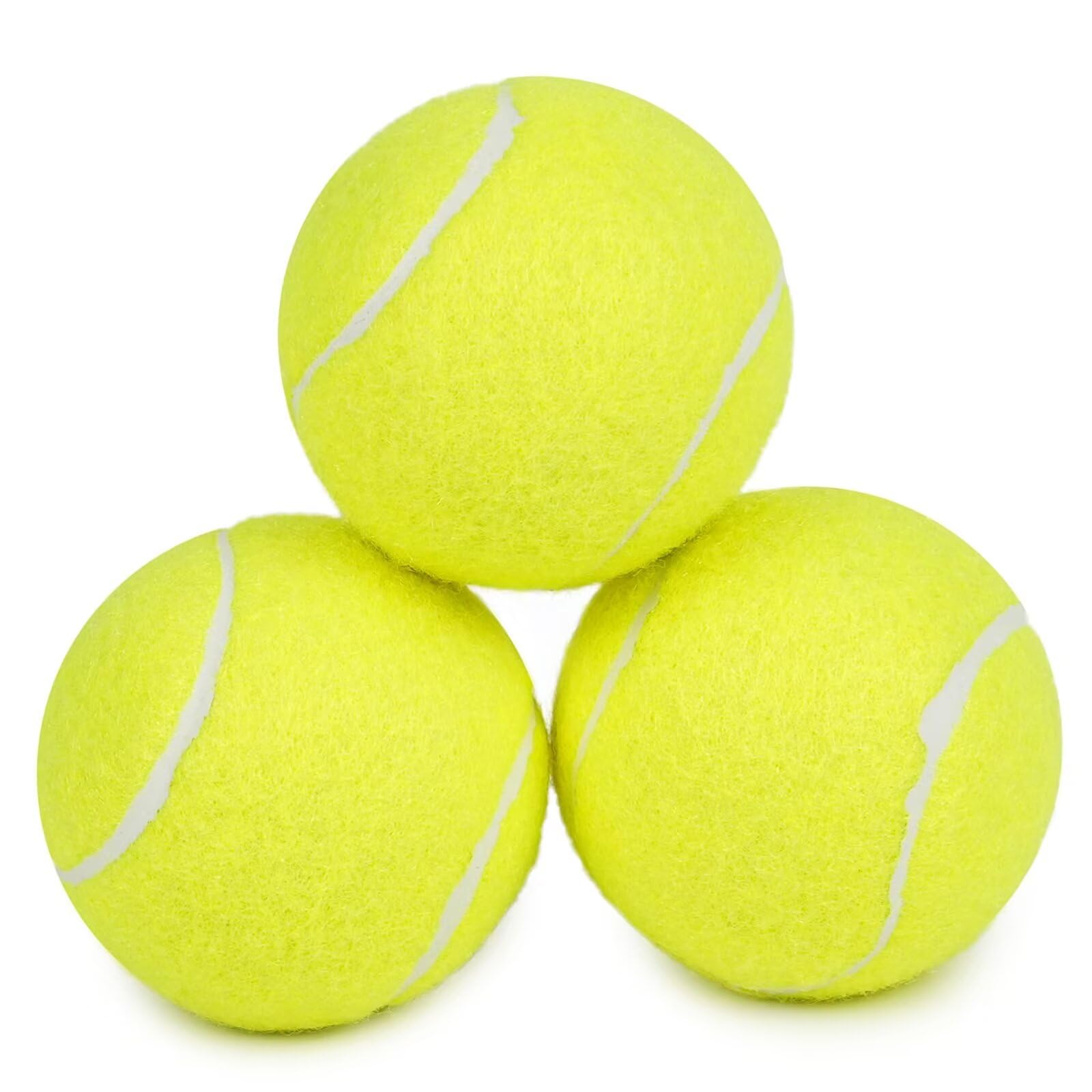 Prime Pets bolas tenis para perros 3-unidades 2,5 pulgadas, ideal para jugar y entrenar.