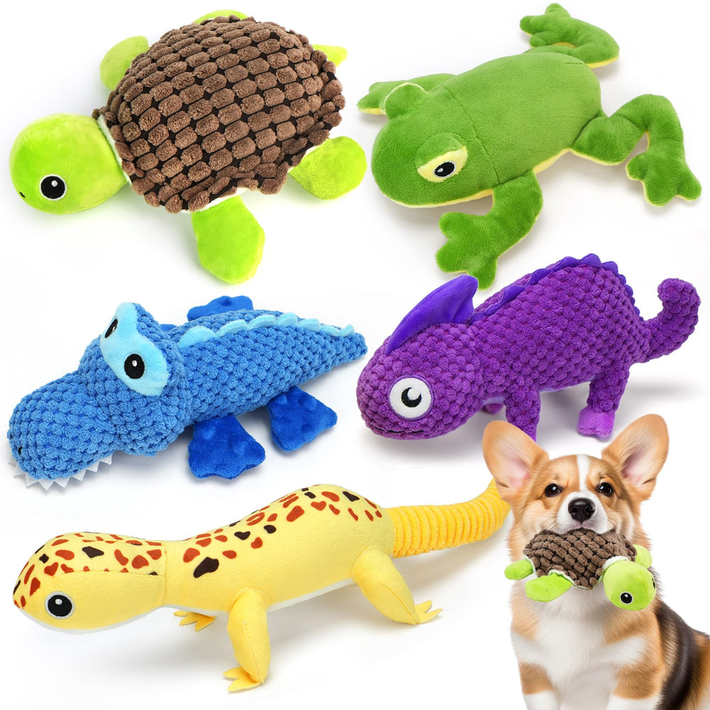 Prime Pets Juguete cocodrilo azul para perros: estimulación sensorial y juego