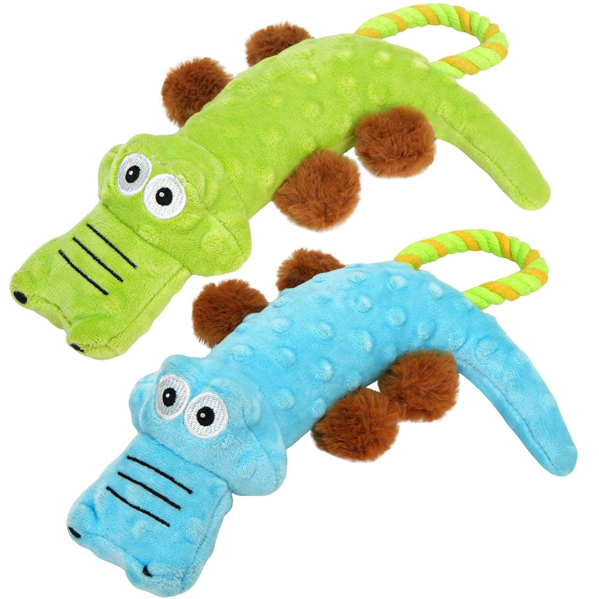 Juguete Prime Pets cocodrilo con chirrido para juego interactivo.