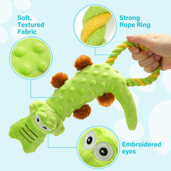 Juguete cocodrilo Prime Pets para limpieza suave de dientes.