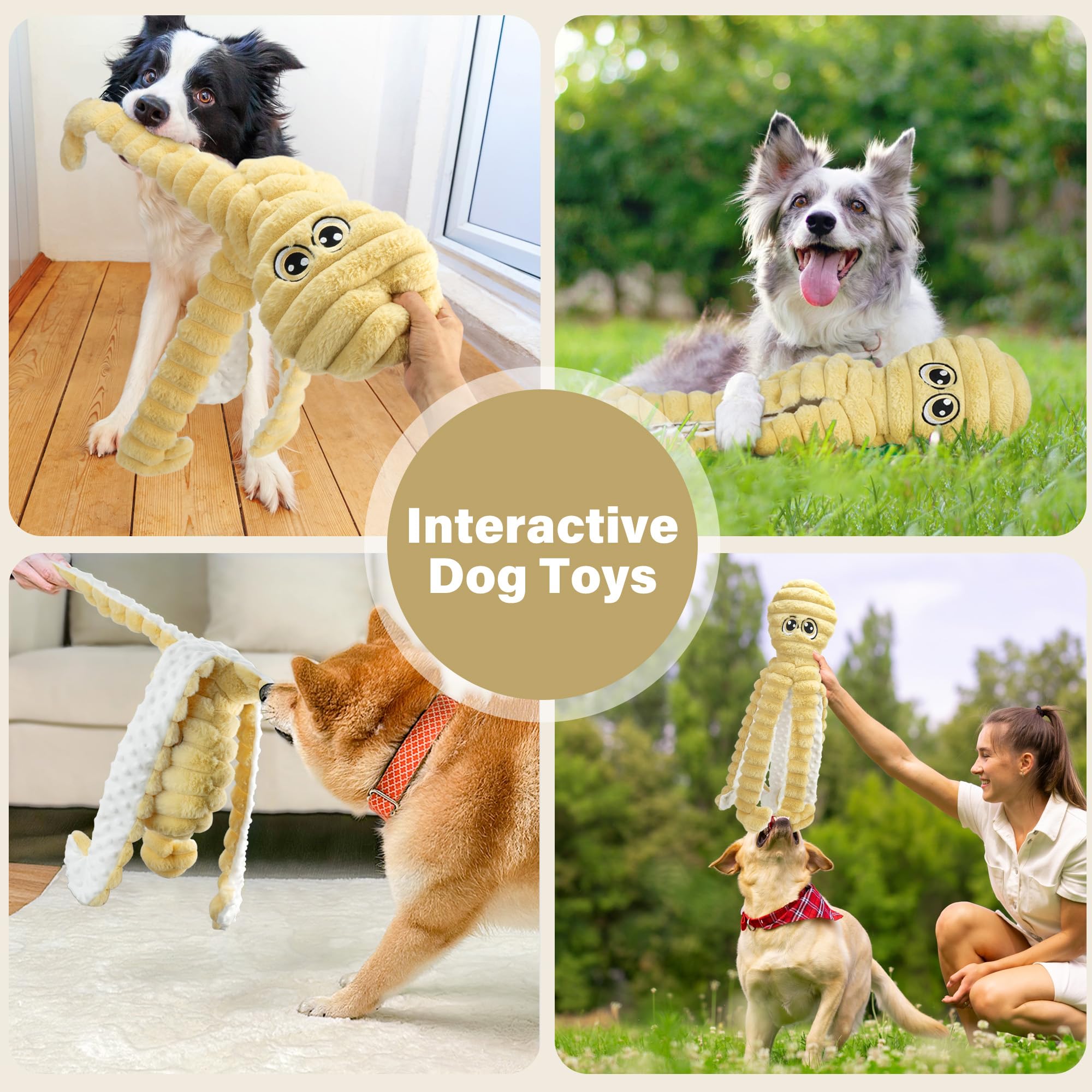 Prime Pets Pulpo XL, regalo ideal para perros grandes y amantes de mascotas.