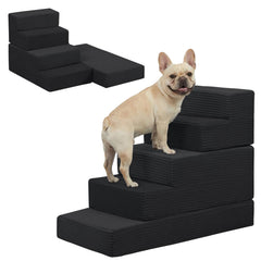 PRIMEPATIO escaleras para perros de 5 pasos, suben a camas de forma segura.
