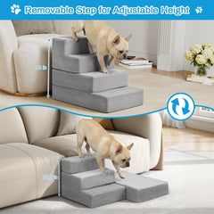 PRIMEPATIO escalones para perros, ajuste a 3 pasos para muebles más bajos