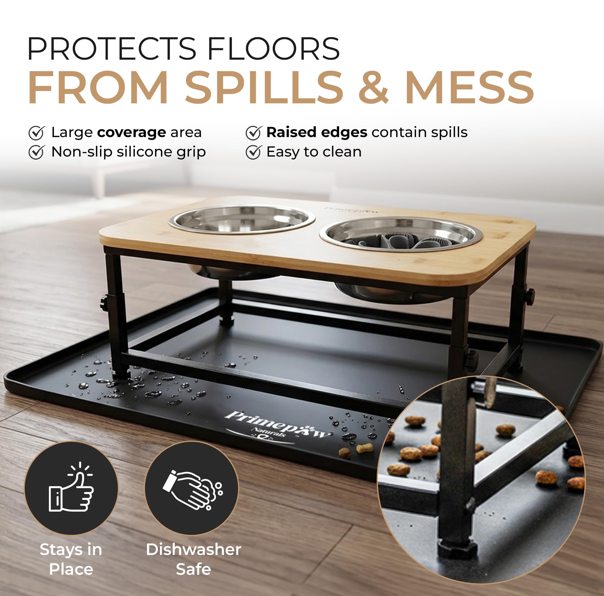 PrimePaw Naturals estructura de metal pintada ofrece estabilidad duradera.