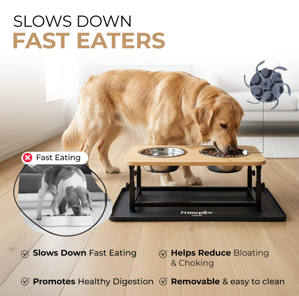 PrimePaw Naturals inserto lento ayuda a comer con calma y mejor digestión.