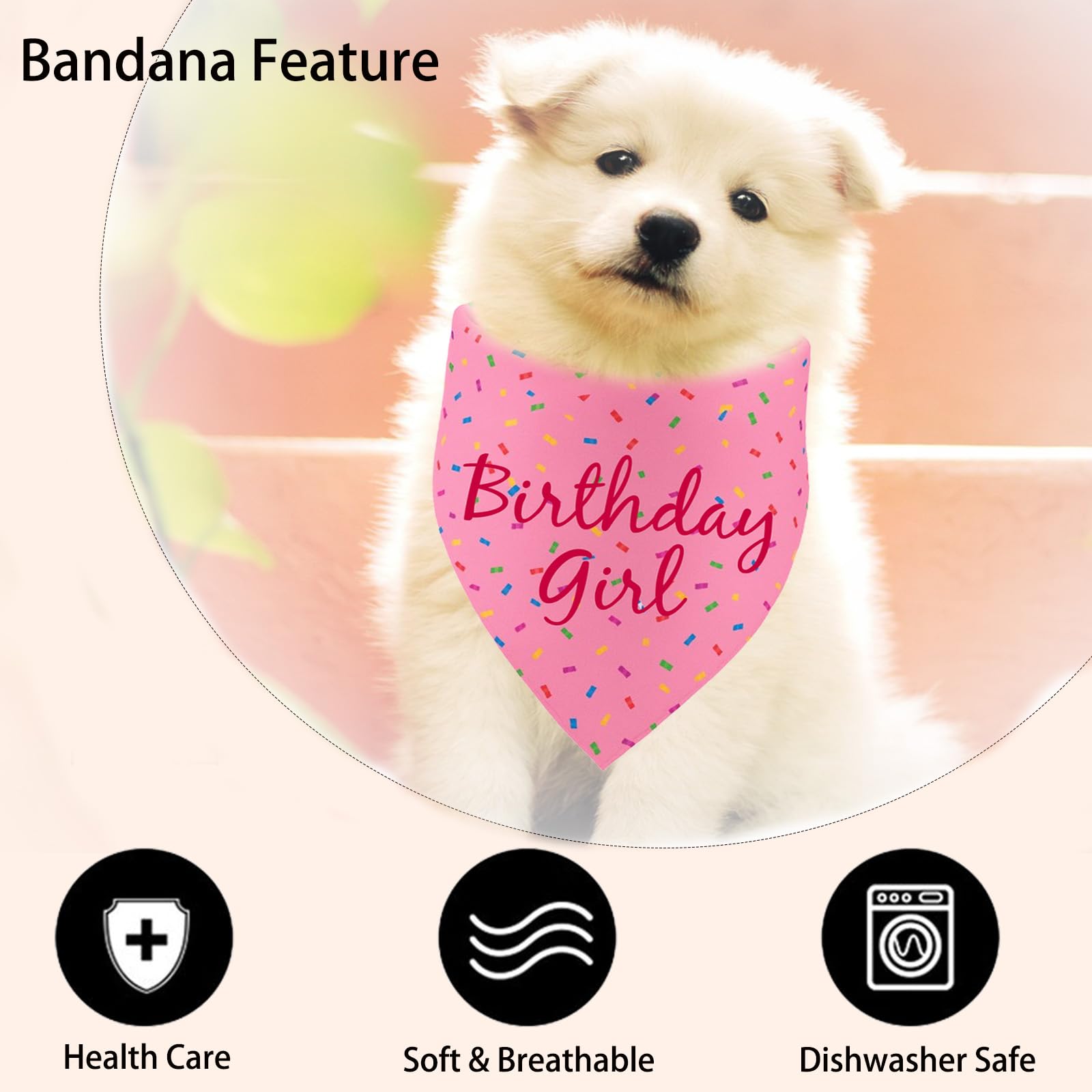 Bandana PRITIWEL rosa para perro, talla 27x18, ajuste cómodo