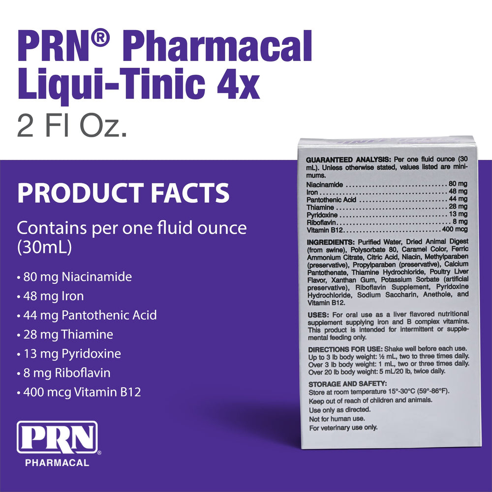 PRN Liqui-Tinic 4X con gotero dispensador para dosis precisas