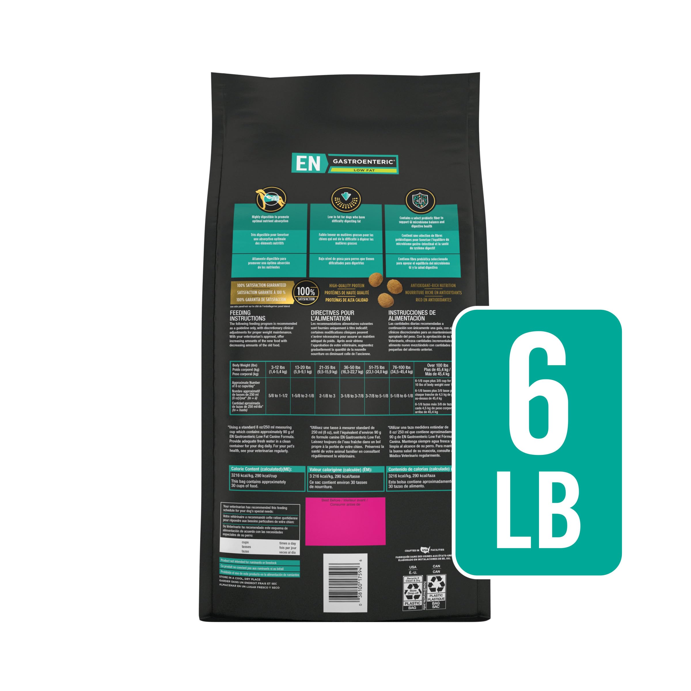 Vitamina E y antioxidantes en Pro Plan Veterinary Diets Gastroenterica Baja en Grasa.