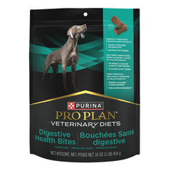 Pro Plan Digestive Health Bites bag front, convenient digestive-support chew.