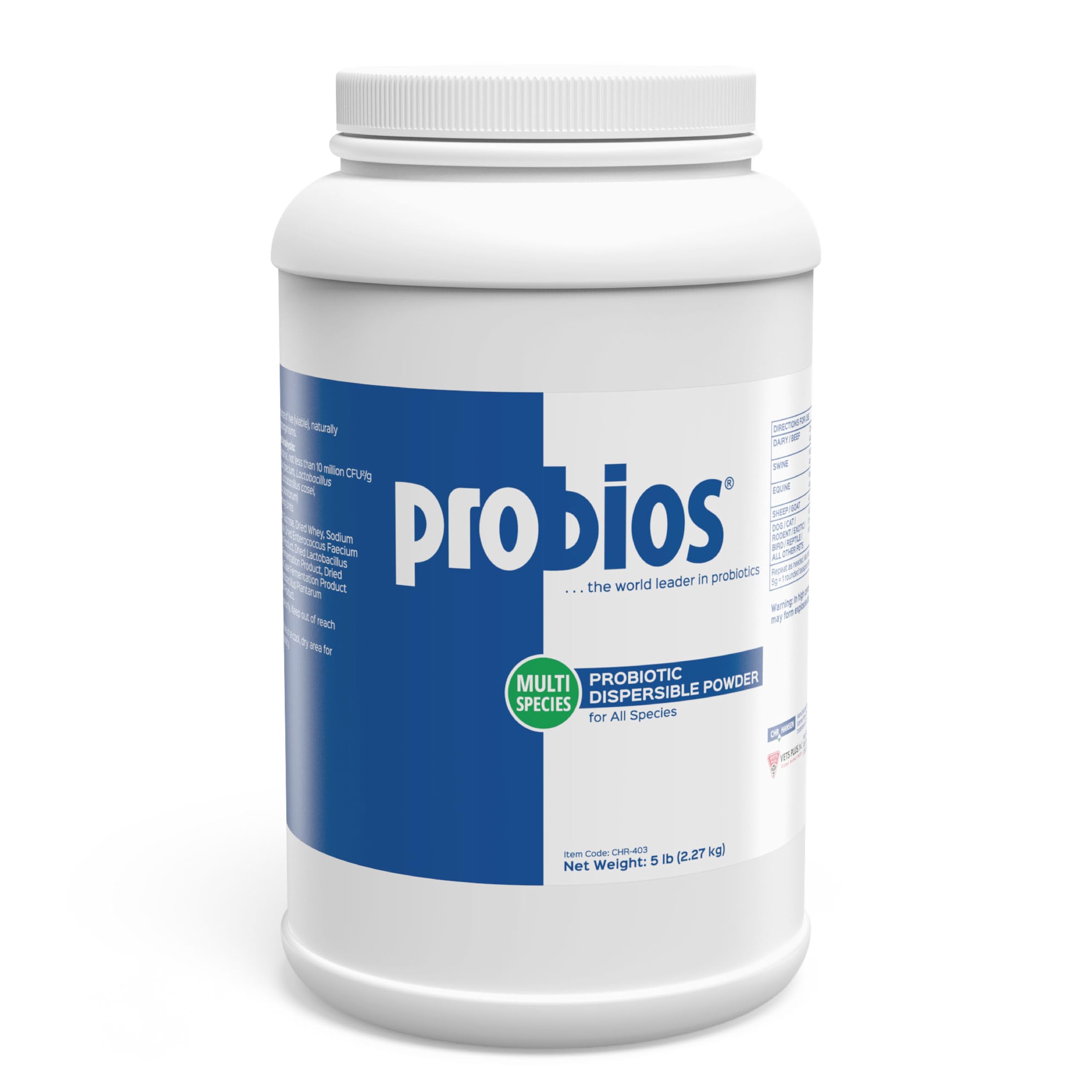 Probios polvos dispersibles en bote para digestión saludable de mascotas