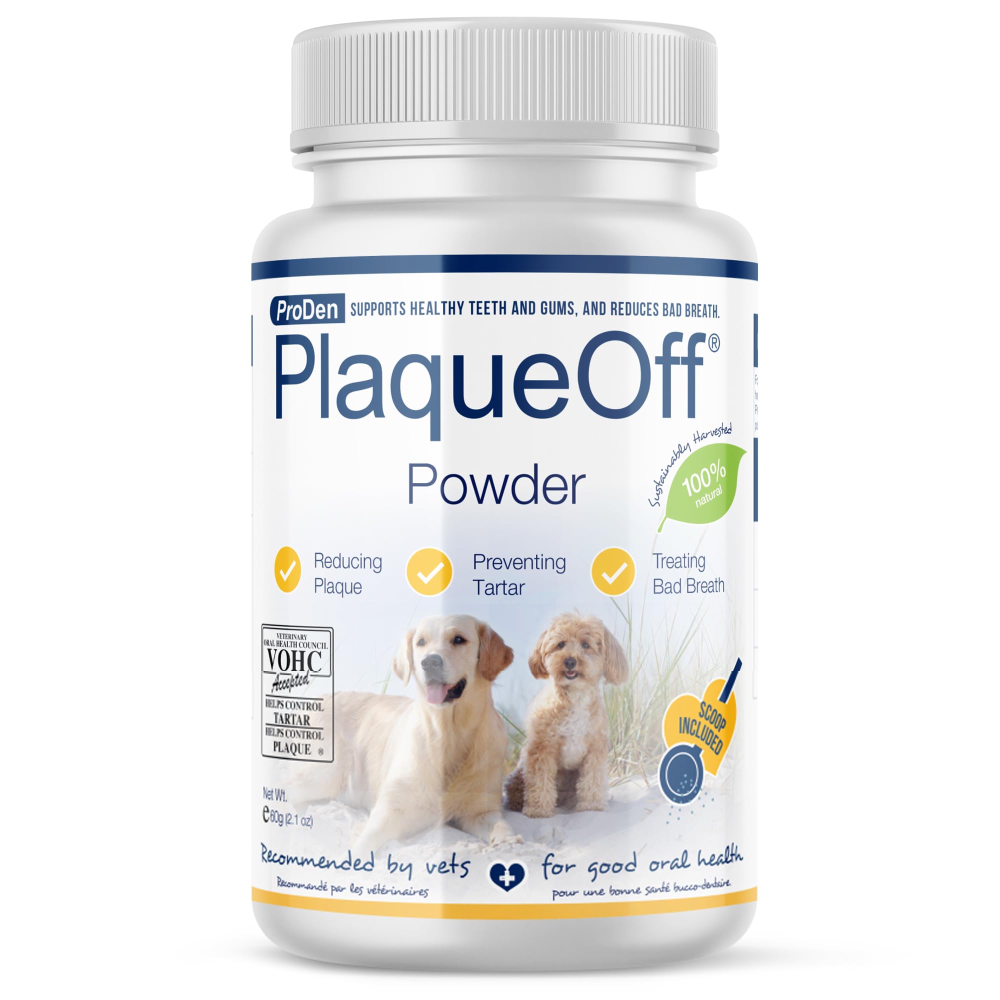 ProDen PlaqueOff: cuidado dental para perros y gatos, 60 g