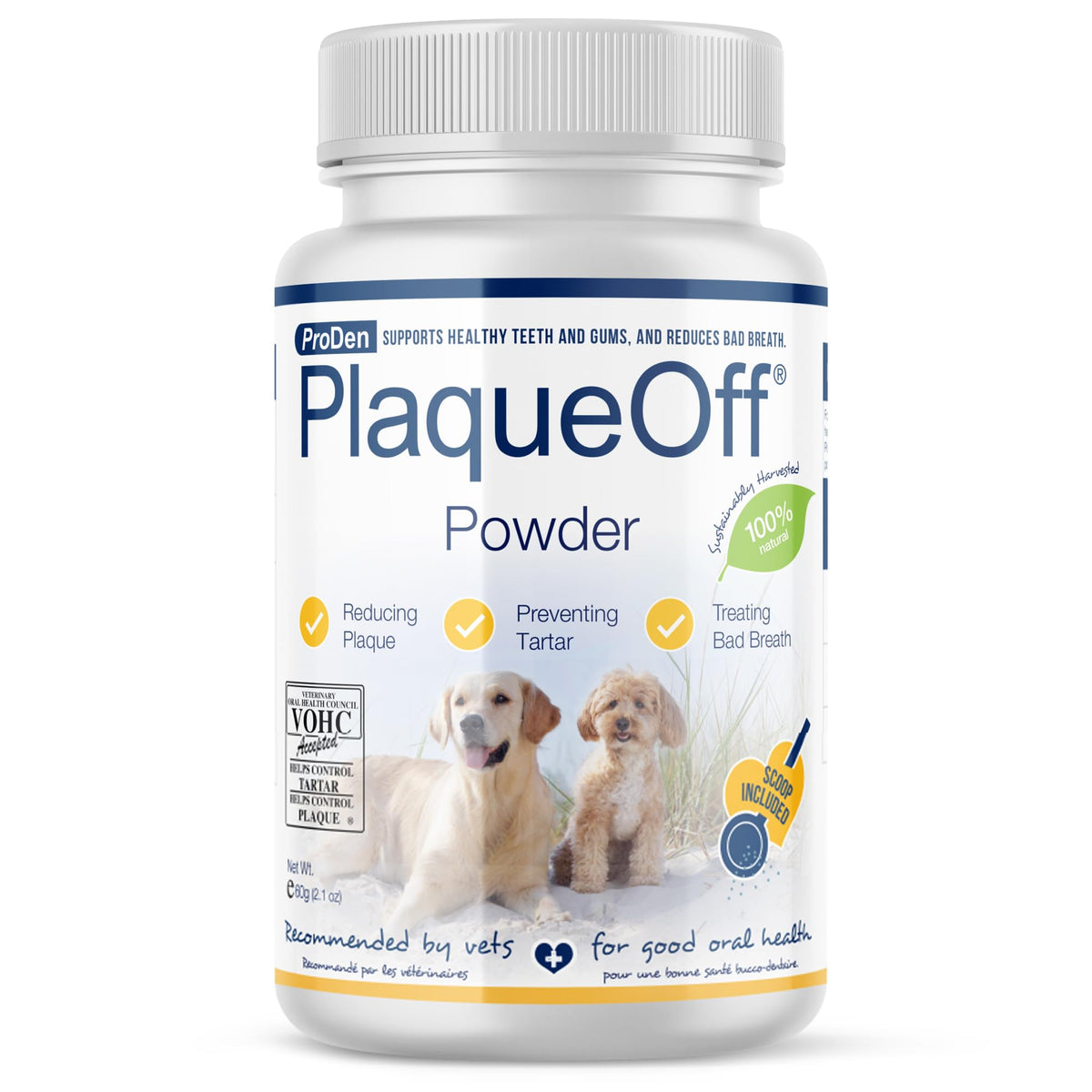 ProDen PlaqueOff: cuidado dental para perros y gatos, 60 g