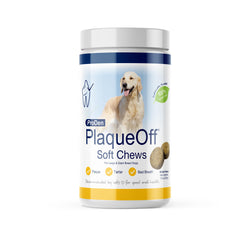 ProDen PlaqueOff: pastillas blandas con algas marinas para perros grandes, boca fresca.