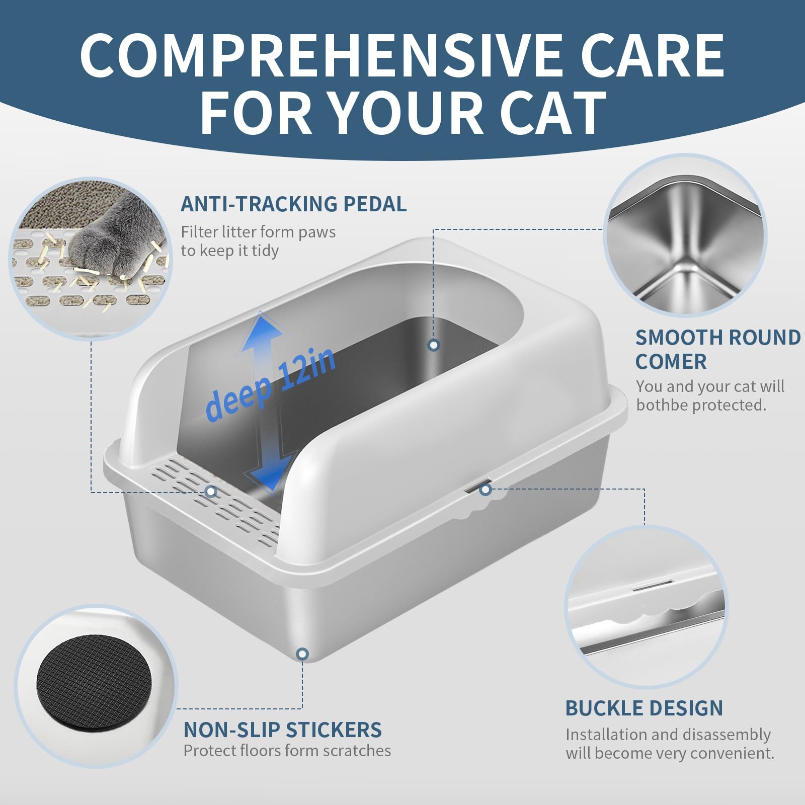 Prodigen gran capacidad 24 x 16 x 12 pulgadas para gatos grandes.