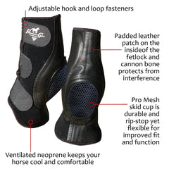 Professional's Choice Ventech Slidetec con neopreno ventilado para mantener al caballo fresco.