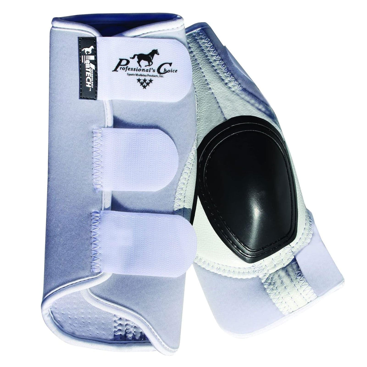 Professional's Choice Equine Ventech SlideTec bota deslizante trasera blanca para evitar quemaduras durante deslizamientos
