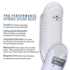 Professional's Choice Pro Performance Splint Boot impermeable, flota en agua para limpieza rápida.