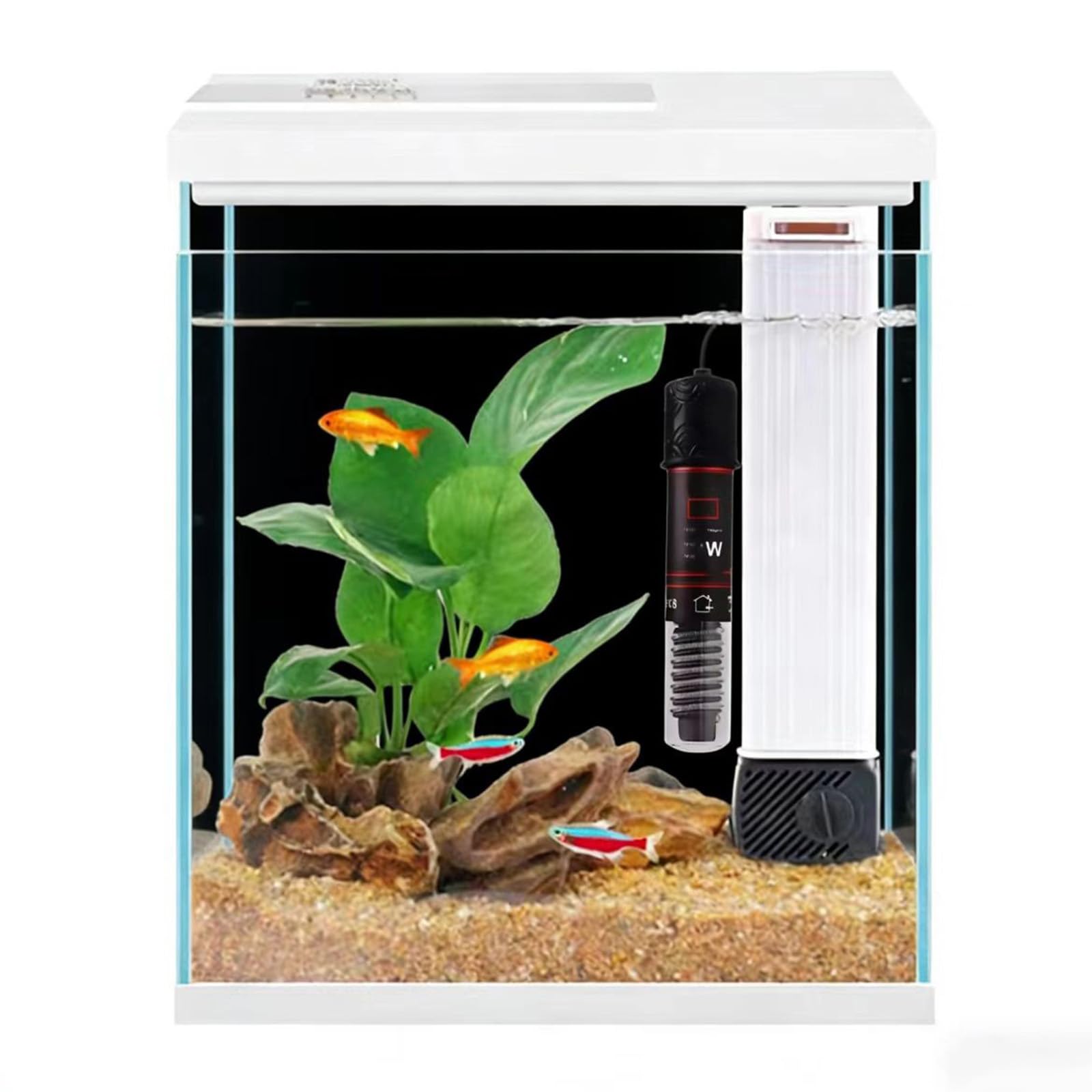 Pronetcus acuario de 2 galones con calentador, luz y filtración para bettas