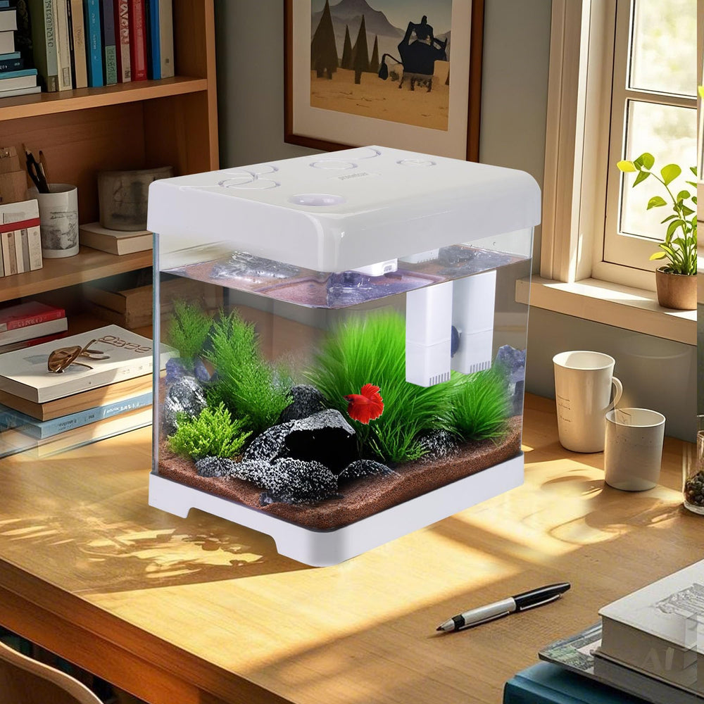 Pronetcus soporte estable para tanque de 5 galones, ideal en escritorio o estantería.