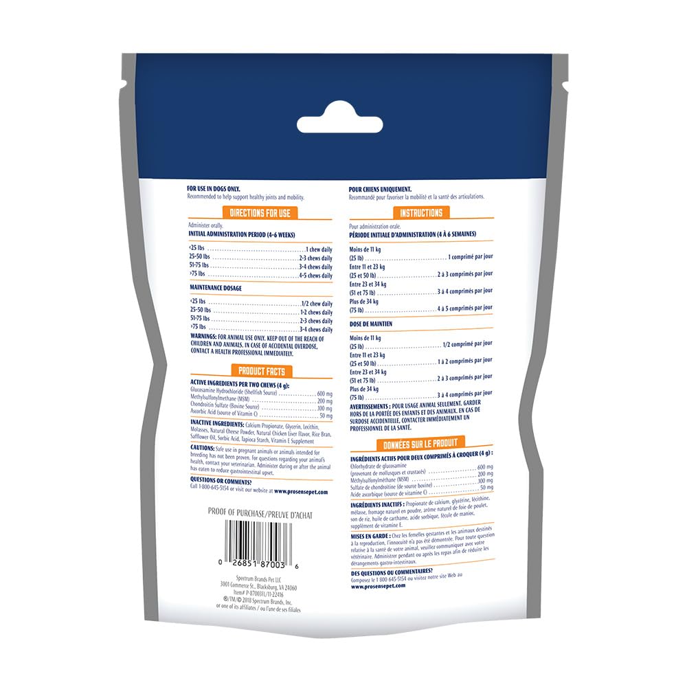 ProSense masticables para perros, ideal para mantener la movilidad diaria.