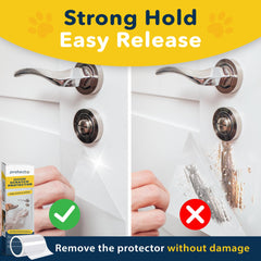 PROTECTO superficie transparente que mantiene la belleza de puertas y muebles.