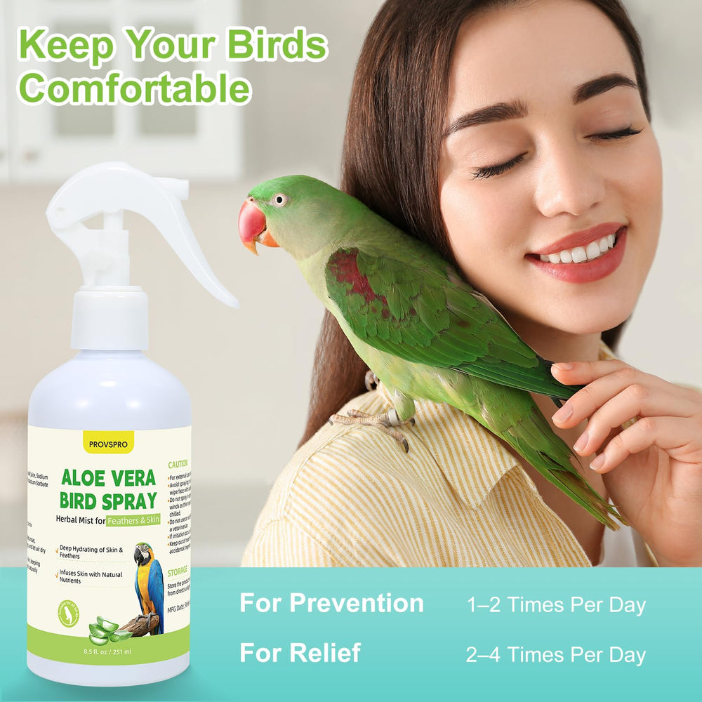 provspro rociador de Aloe Vera para aves, rociado fino llega a la base de las plumas.