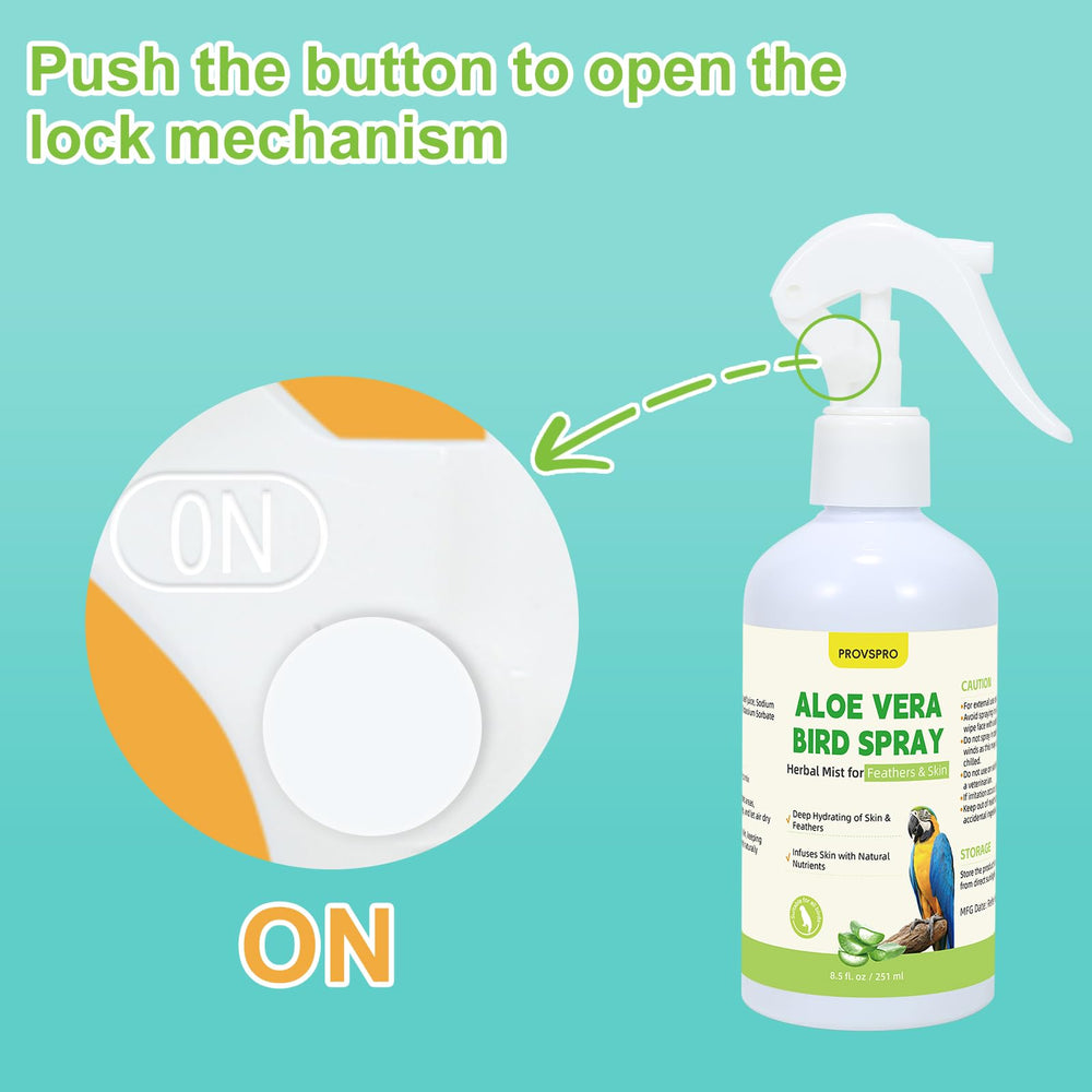 provspro rociador de Aloe Vera para aves, cuidado diario rápido sin enjuague.