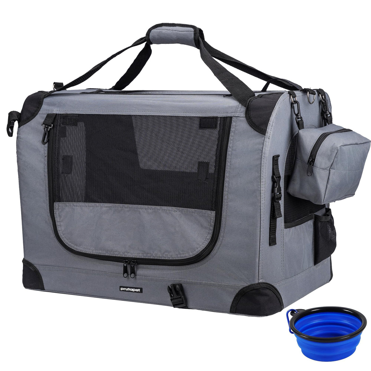 Prutapet porta-gatos grande interior amplio para estirarse durante el viaje