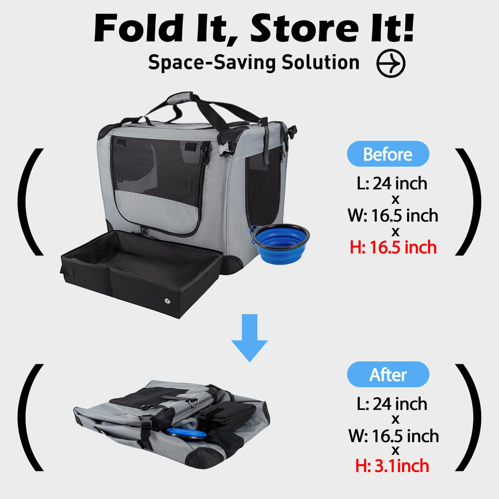 Prutapet transportín con malla transpirable y base impermeable para viaje cómodo y limpio.