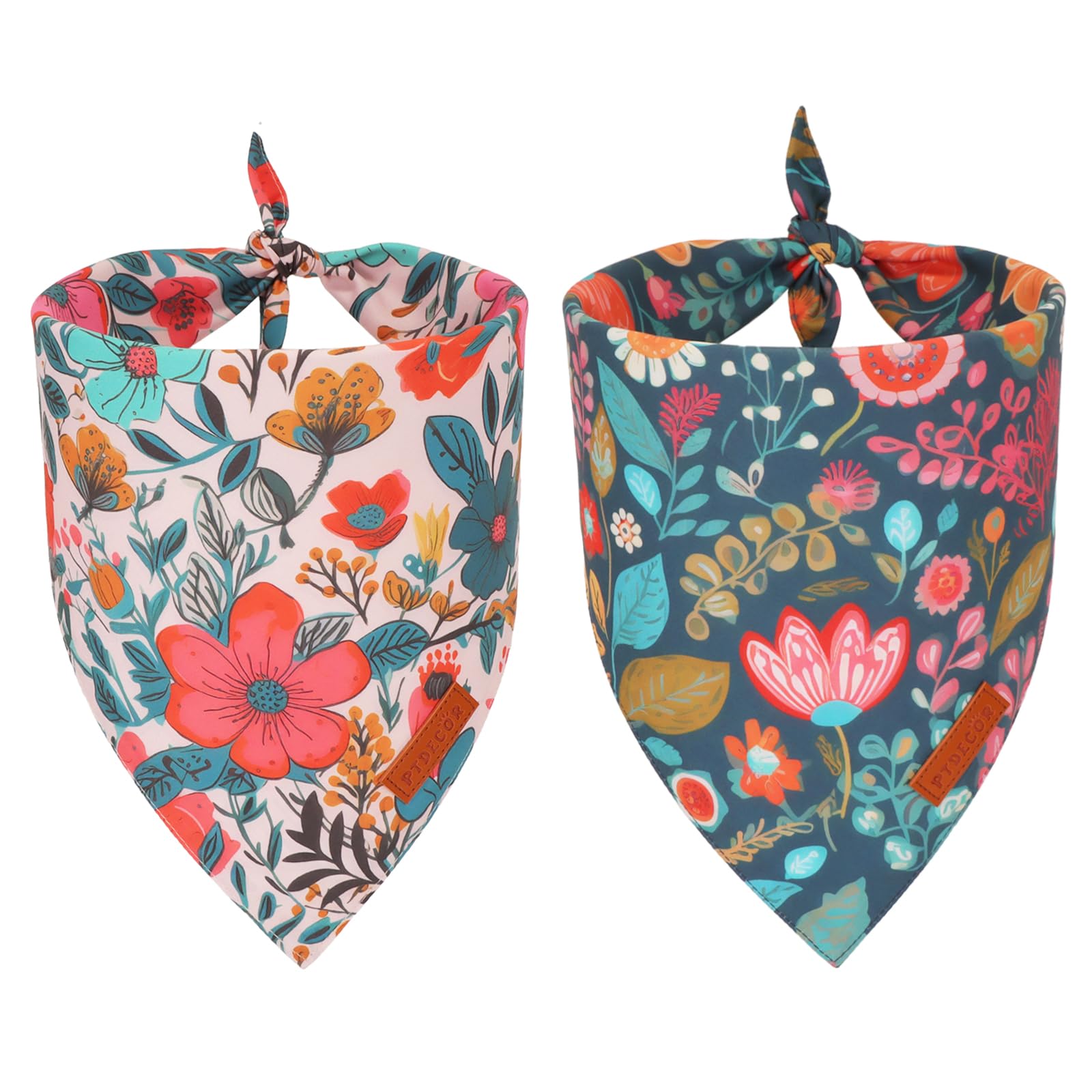 PTDECOR Bandana floral para perro con estilo primaveral.