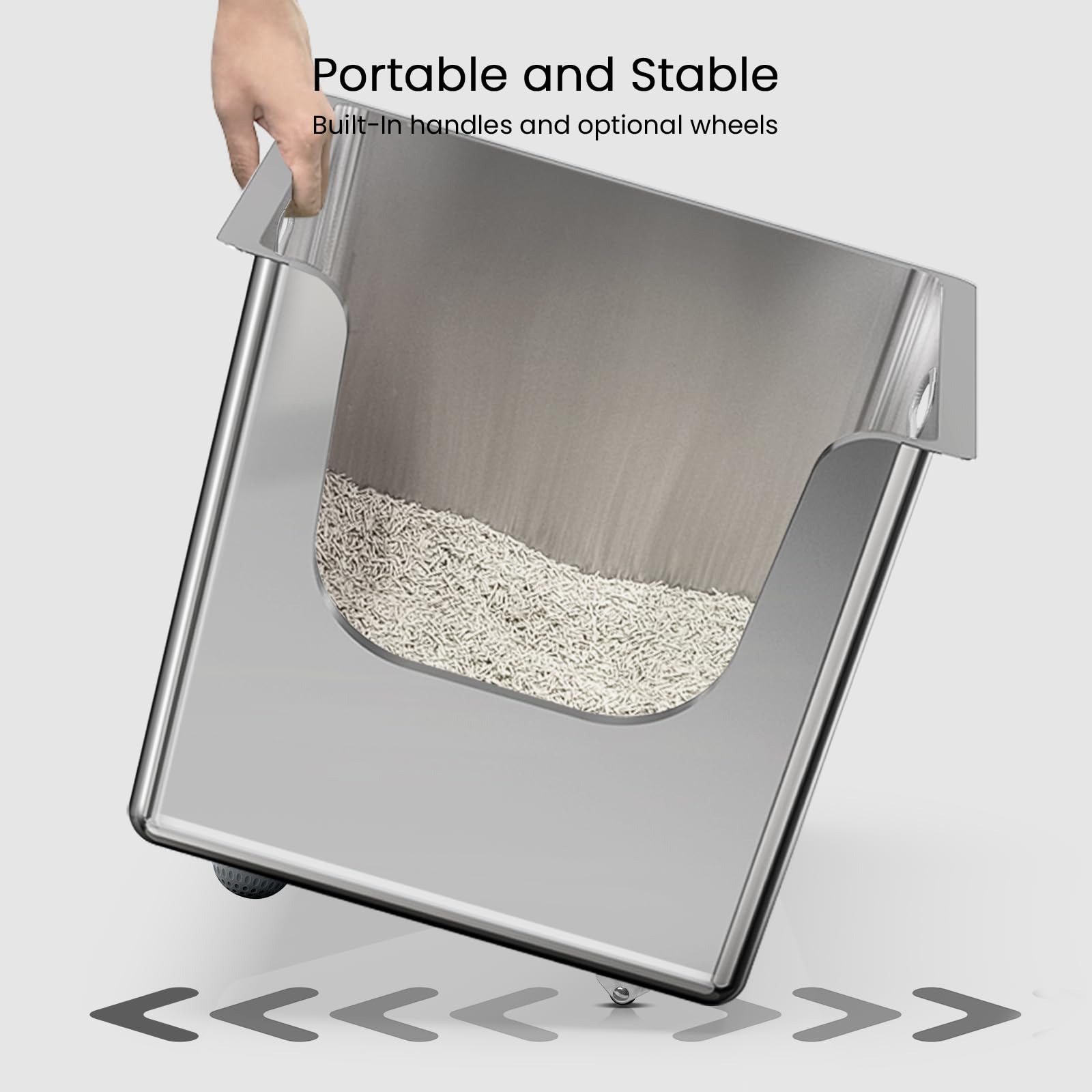 PTFFF caja de arena XL ofrece espacio para varios gatos